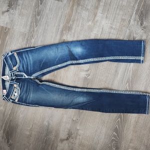 Authentic Skinny True Religion Jean's with White Stiches Size 24